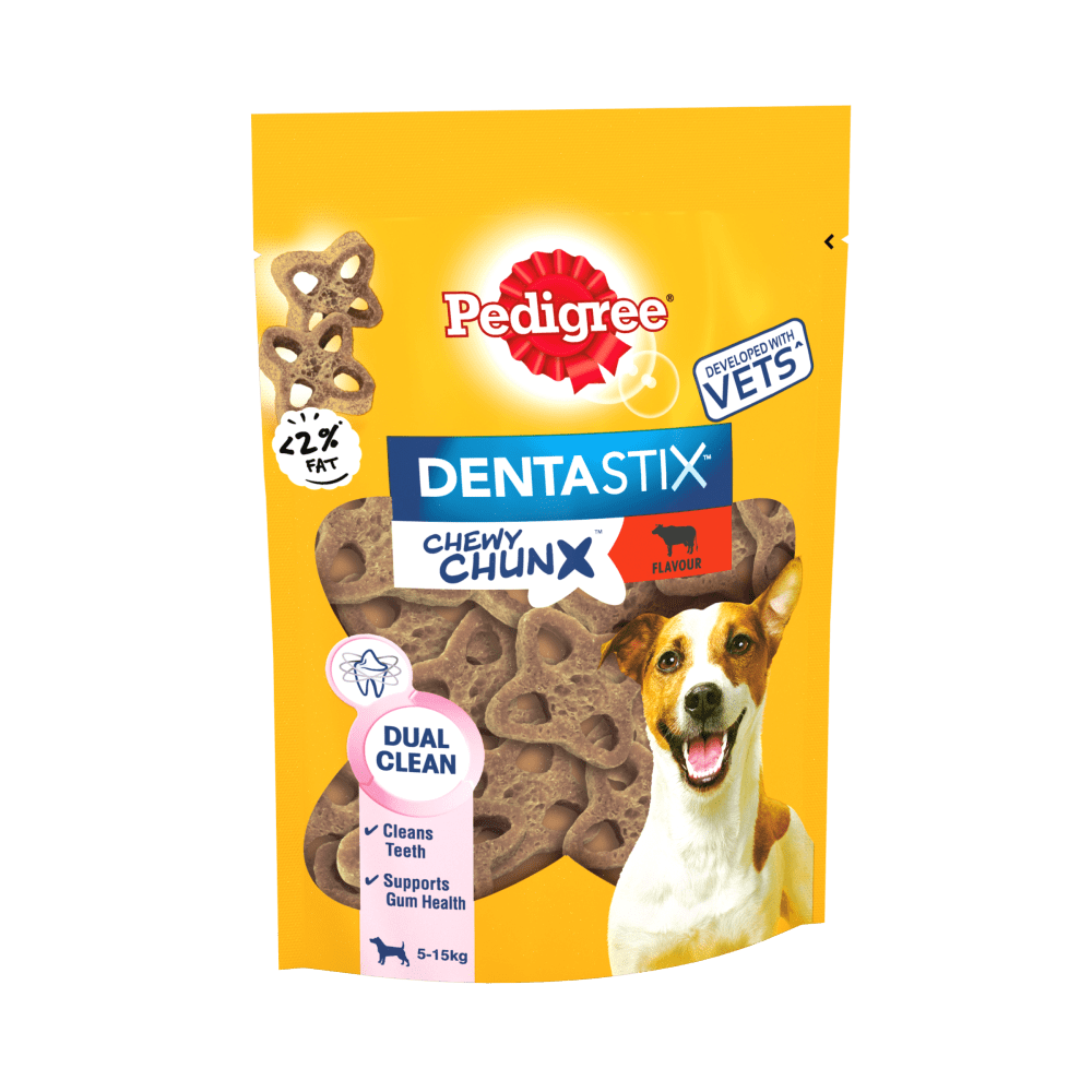 PEDIGREE® DENTASTIX™ CHEWY CHUNX™ Mini Dog Treat Beef Flavour 68g