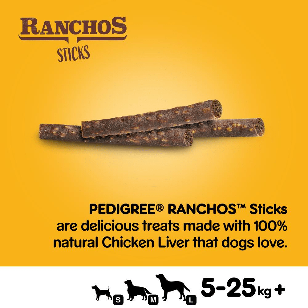 PEDIGREE® RANCHOS™ Sticks with Chicken Liver 60g