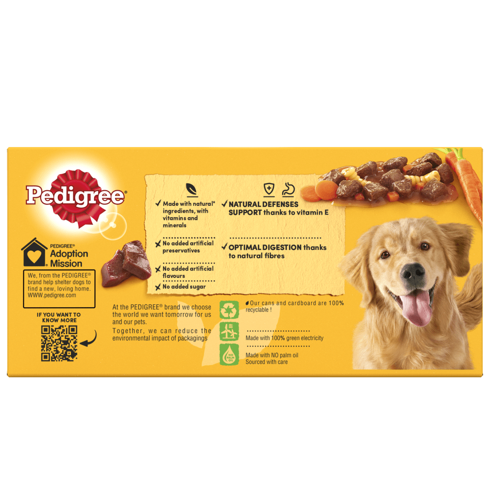 PEDIGREE® Mixed Selection in Gravy Adult Wet Dog Food Tins 6 x 400g