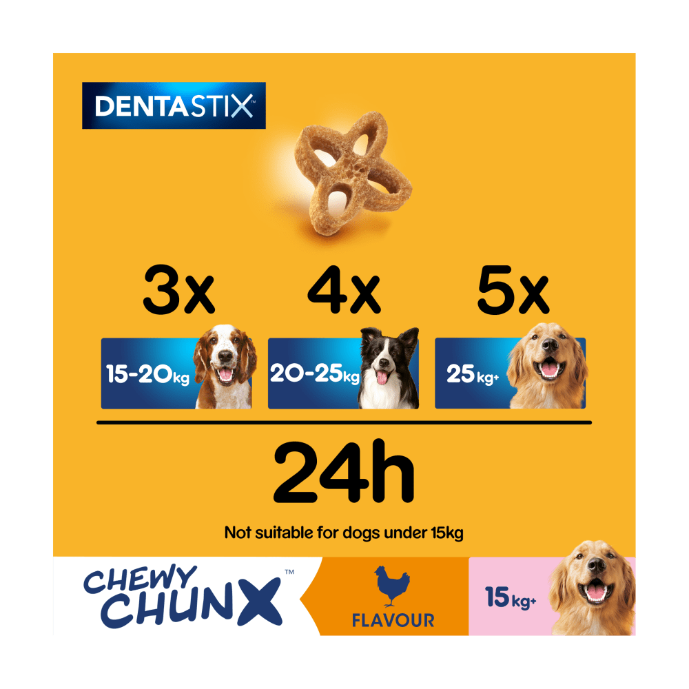 PEDIGREE® DENTASTIX™ CHEWY CHUNX™ Maxi Dog Treat Chicken Flavour 68g