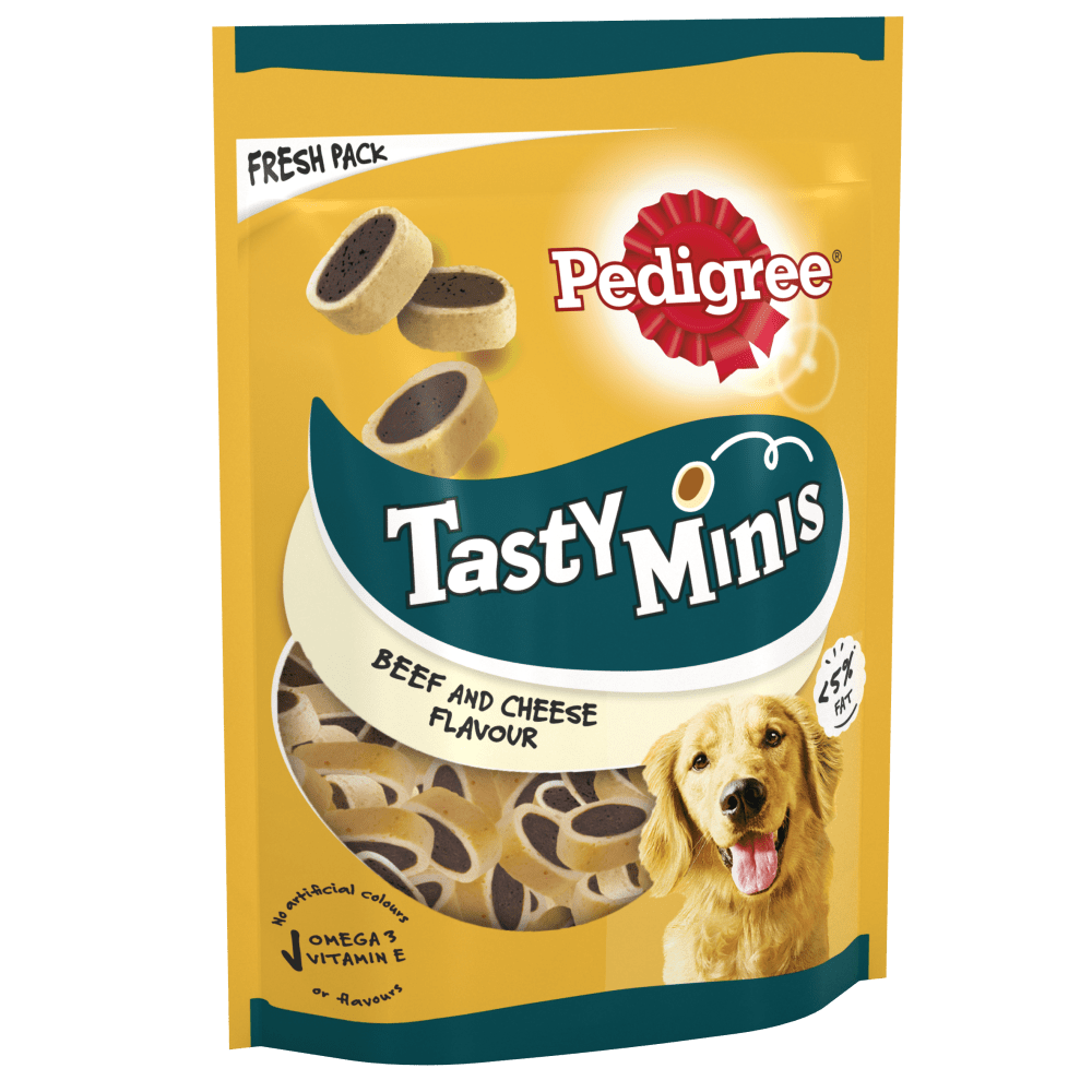 PEDIGREE® TASTY MINIS Dog Treats Nibbles with Cheese & Beef 140g