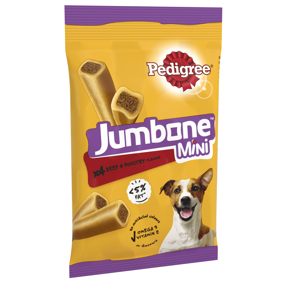 PEDIGREE® JUMBONE™ Mini Small Dog Treats with Beef & Poultry 4 Chews