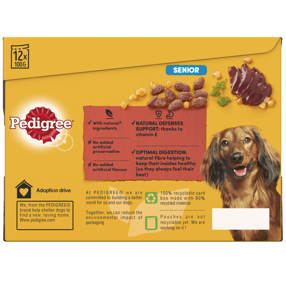 PEDIGREE® Senior Mixed Selection in Jelly Wet Dog Food Pouches 12 x 100g