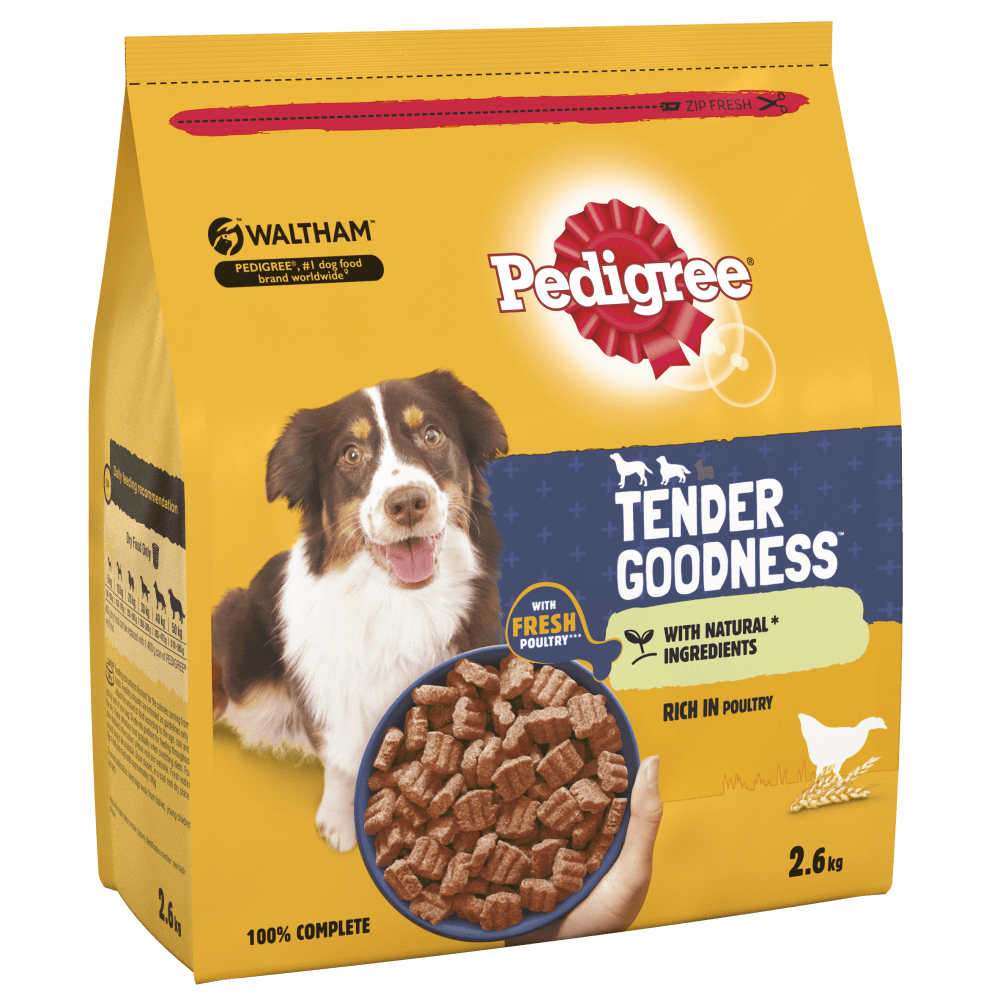 PEDIGREE® TENDER GOODNESS™ Adult Medium/ Large Dry Dog Food with Poultry 2.6kg