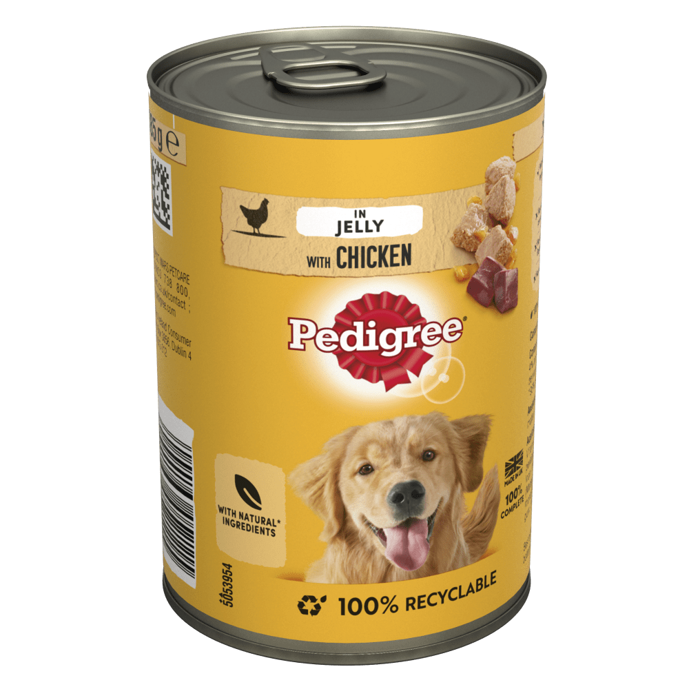 PEDIGREE® Adult Wet Dog Food Tin with Chicken in Jelly 385g