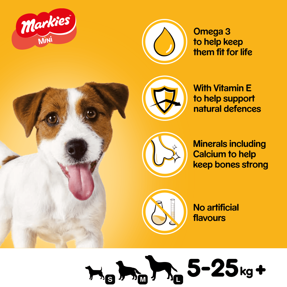 PEDIGREE® MARKIES™ Mini Dog Treats Biscuits 500g, 12.5kg