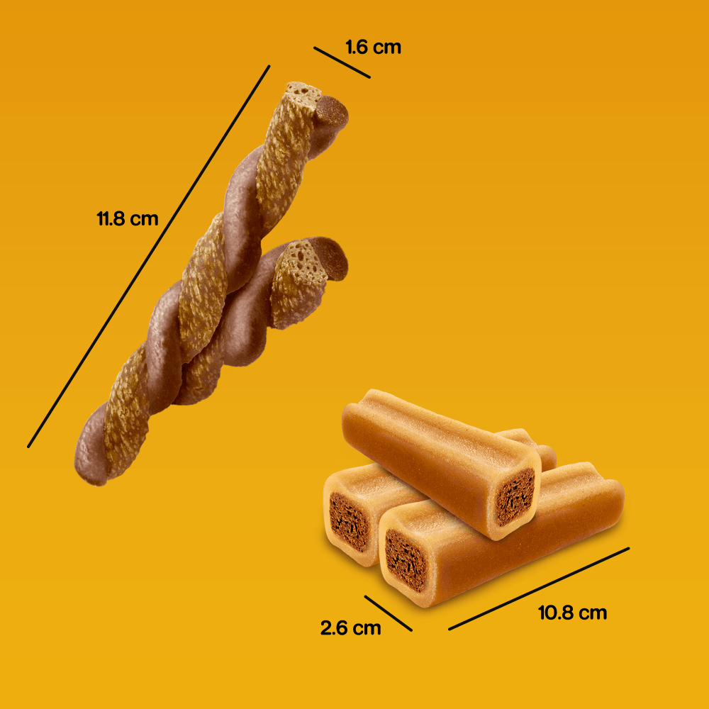 PEDIGREE® RODEO™ Duos & JUMBONE™ Medium Dog Treats Mega Box 28 Chews 780g