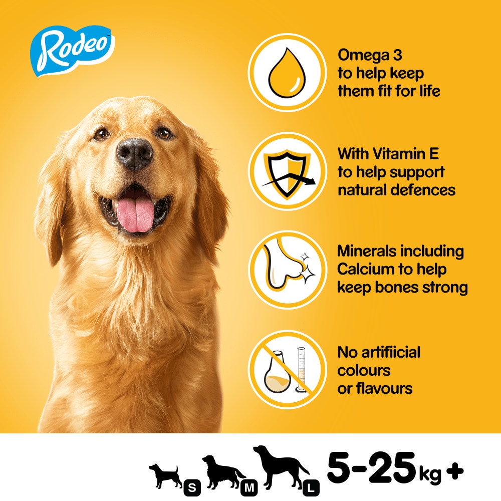 PEDIGREE® RODEO™ Dog Treats with Beef 123g, 70g