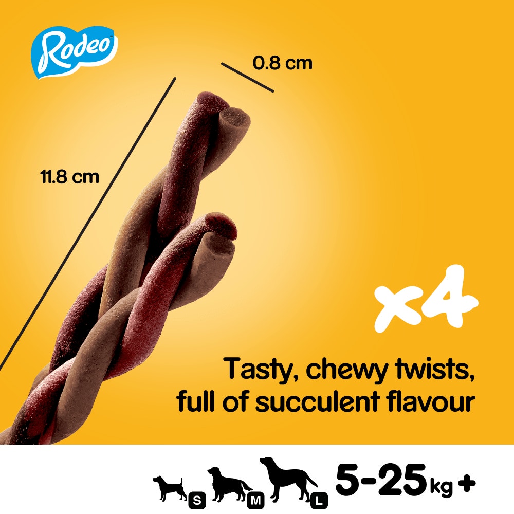 PEDIGREE® RODEO™ Dog Treats with Beef 123g, 70g