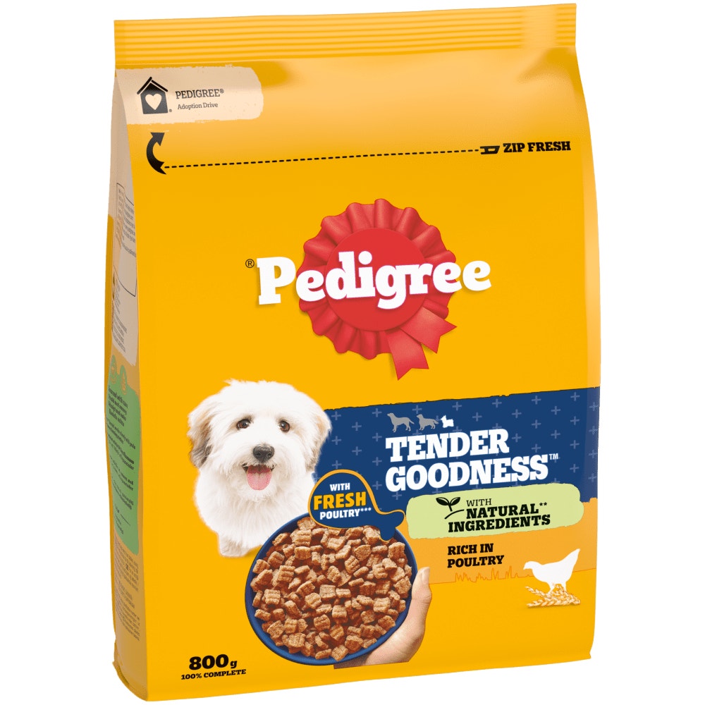 PEDIGREE® TENDER GOODNESS™ Adult Small Dog Dry Food with Poultry 2.6kg, 800g