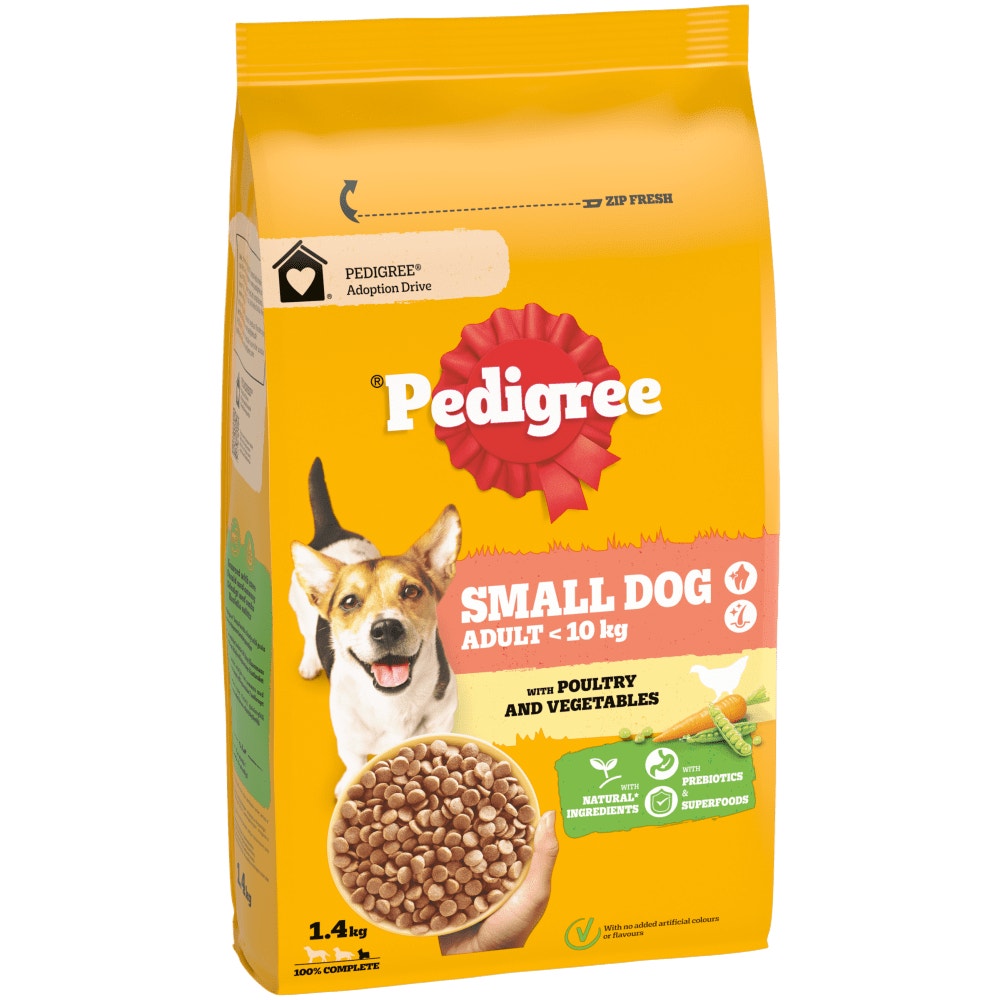 PEDIGREE® COMPLETE™ Dry Small Dog Food with Poultry & Vegetables 3kg, 1.4kg