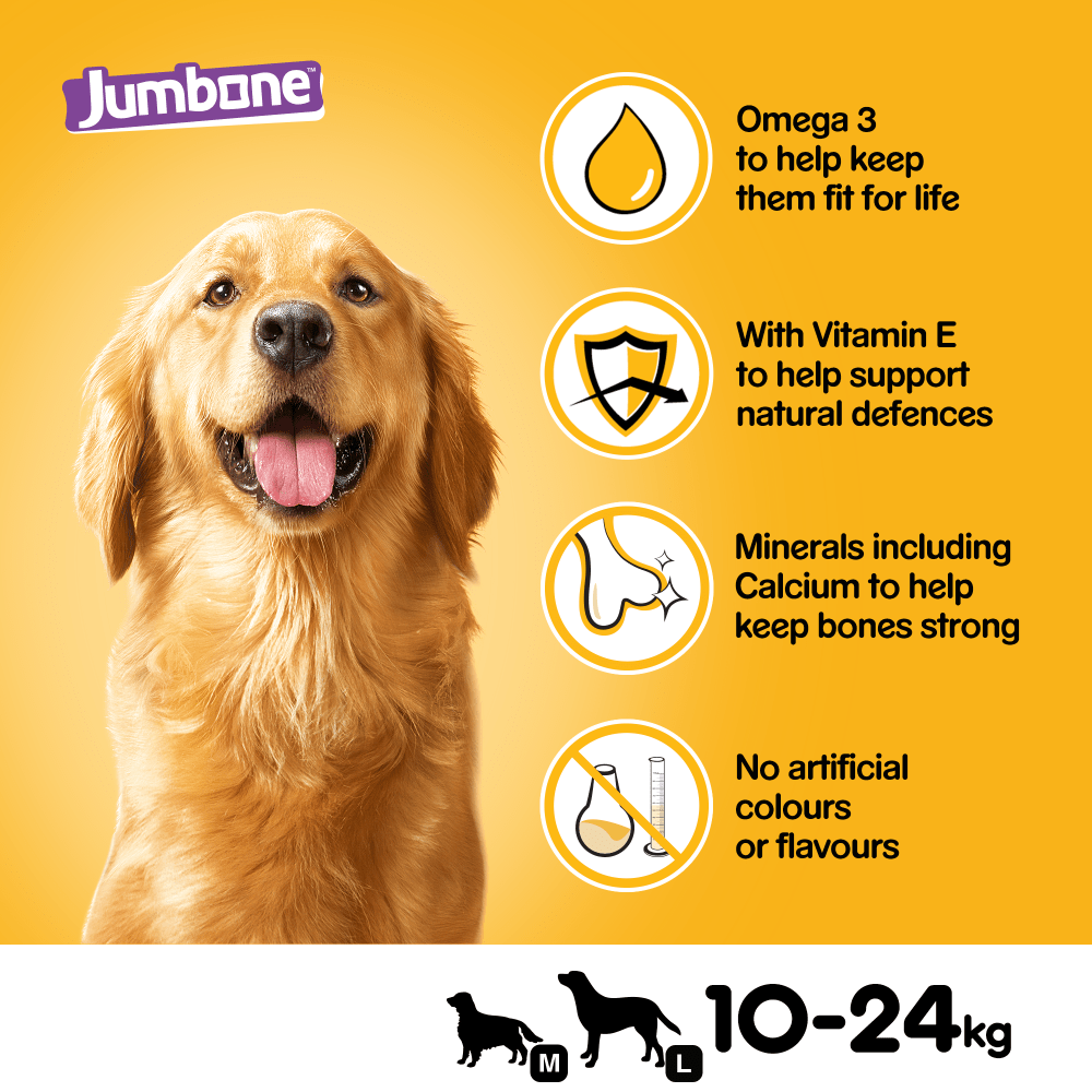 PEDIGREE® JUMBONE™ Adult Medium Dog Treat Chicken & Lamb 2 Chews 180g