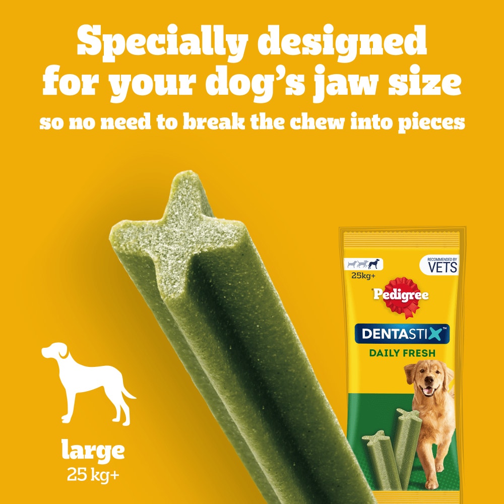 PEDIGREE® DENTASTIX™ Fresh Daily Dental Chews Large Dog Treat 810g,154g