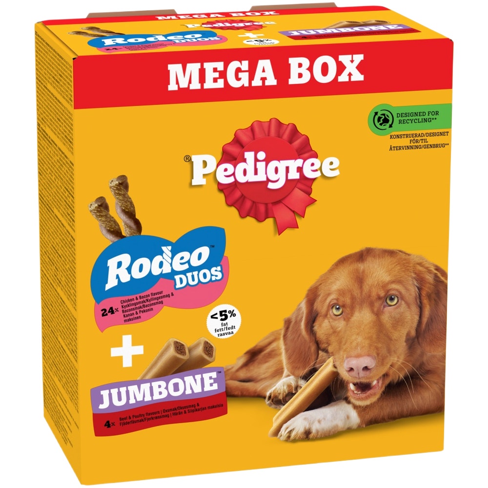 PEDIGREE® RODEO™ DUOS & JUMBONE™ Medium Dog Treats Multipack 780g
