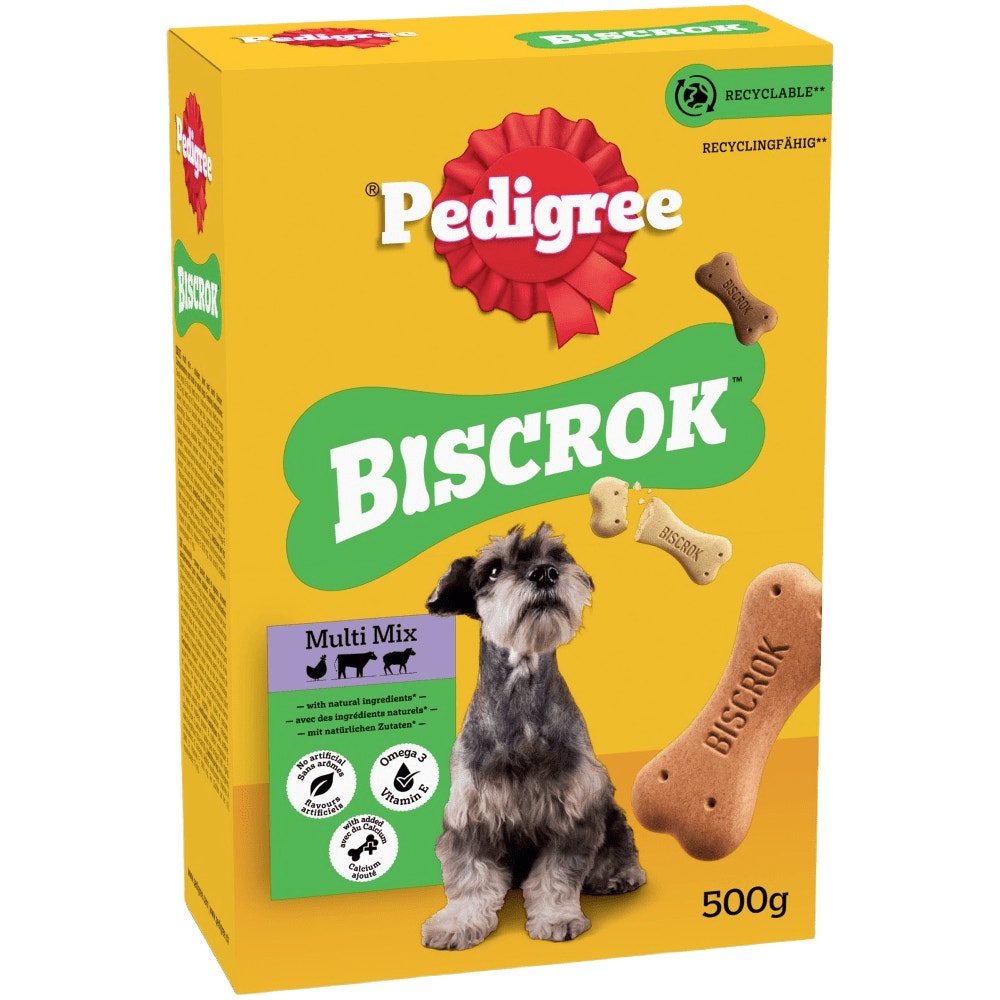 PEDIGREE BISCROK Biscuits Multi Mix Dog Treats 500g