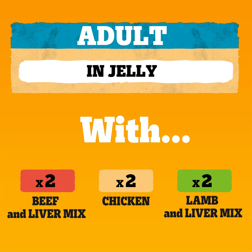 PEDIGREE® Adult Wet Dog Food Mixed Selection in Jelly 6 x 400g Can