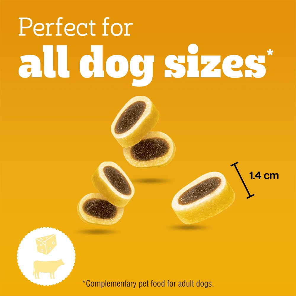 PEDIGREE® TASTY MINIS Adult Dog Treats Cheese & Beef Nibbles 140g