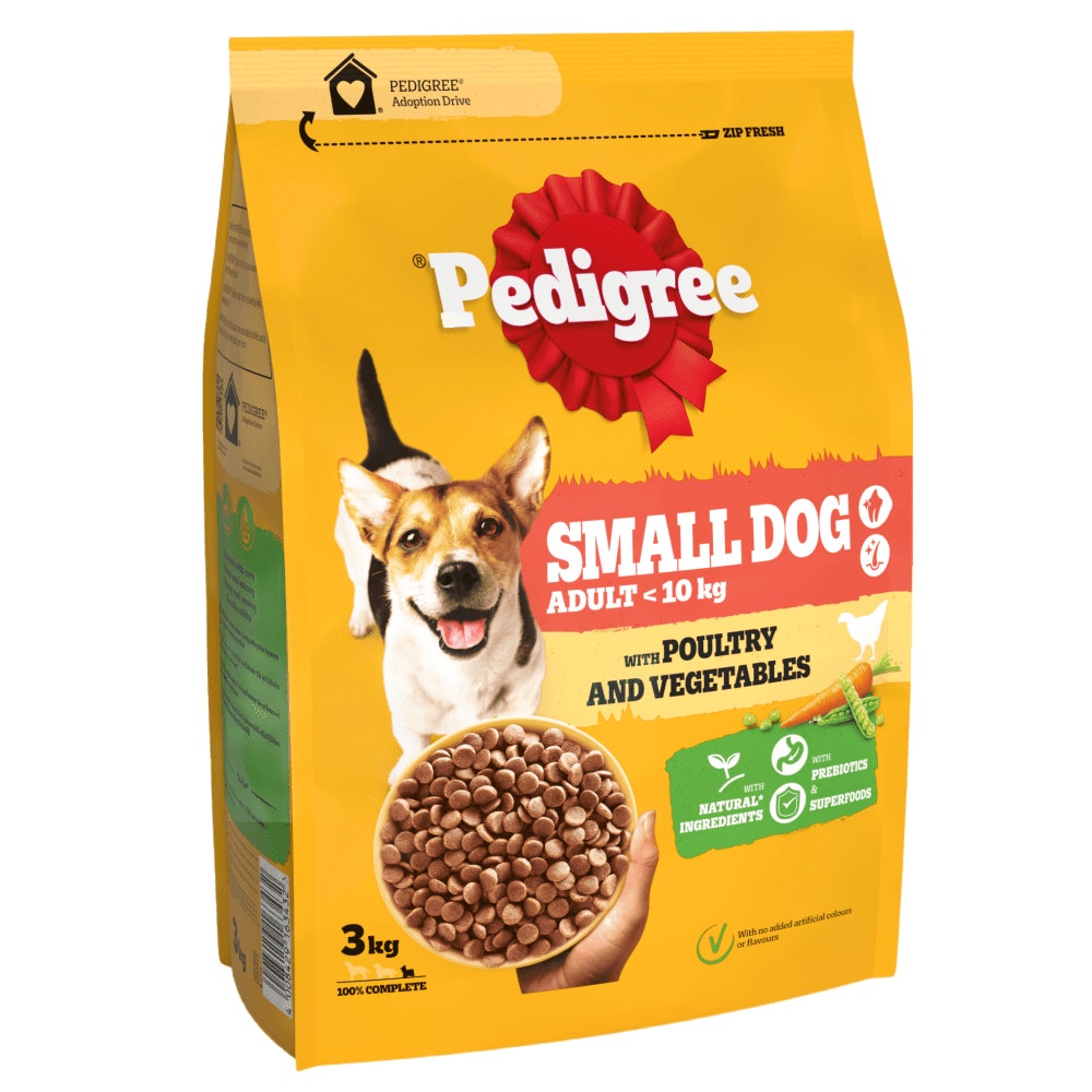 PEDIGREE® COMPLETE™ Adult Small Dog Dry Poultry and Vegetables 3kg