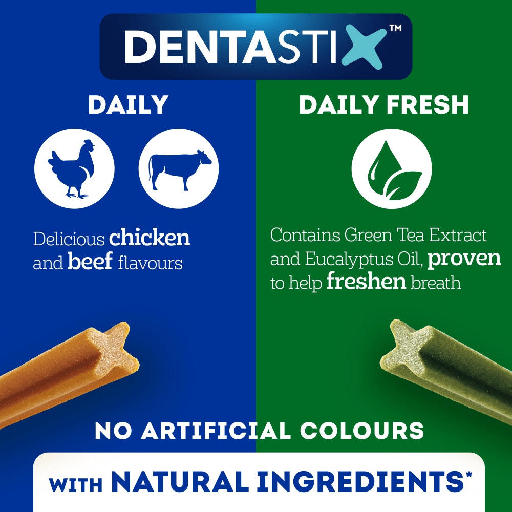 PEDIGREE® DENTASTIX™ Daily Dental Chews Small Dog Treat 1.1kg, 1.65kg, 550g, 110g