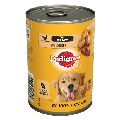 Adult Wet Dog Food Tin with Chicken in Gravy