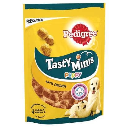 TASTY MINIS Puppy Treats Chewy Cubes with Chicken