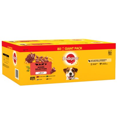 Mixed Selection in Jelly Adult Wet Dog Food Pouches