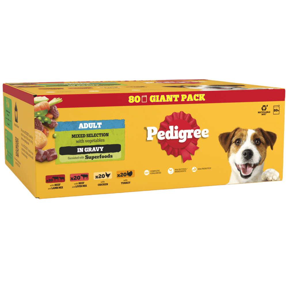 Adult Wet Dog Food Mixed Selection in Gravy Pouch