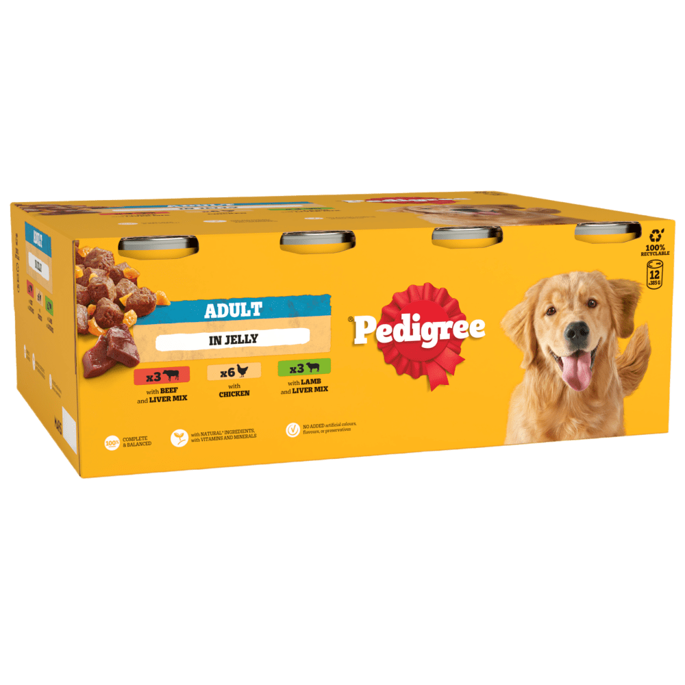 Adult Wet Dog Food Mixed Selection in Jelly Can