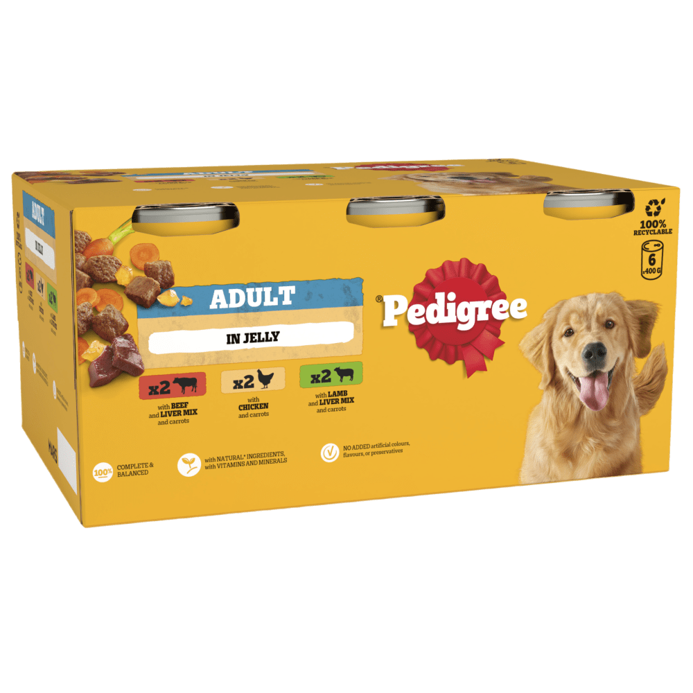 Adult Wet Dog Food Mixed Selection in Jelly Can