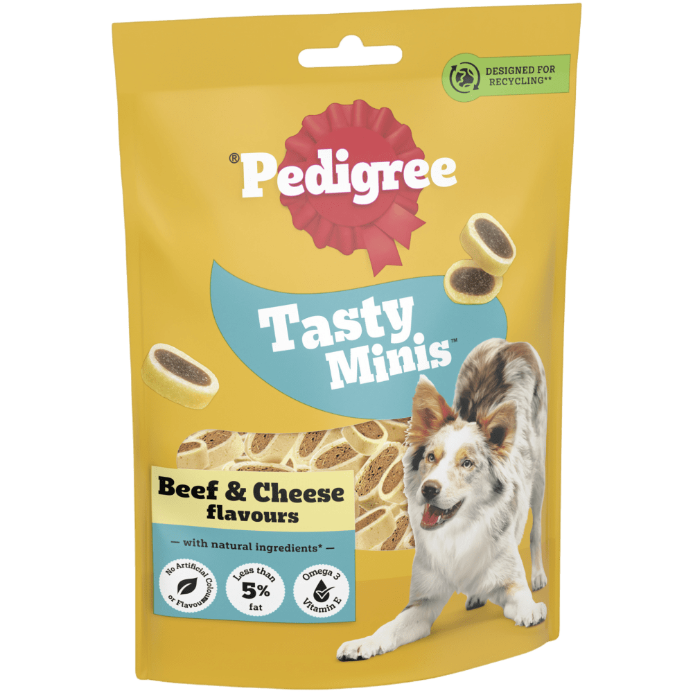 TASTY MINIS Dog Treats Nibbles with Cheese & Beef