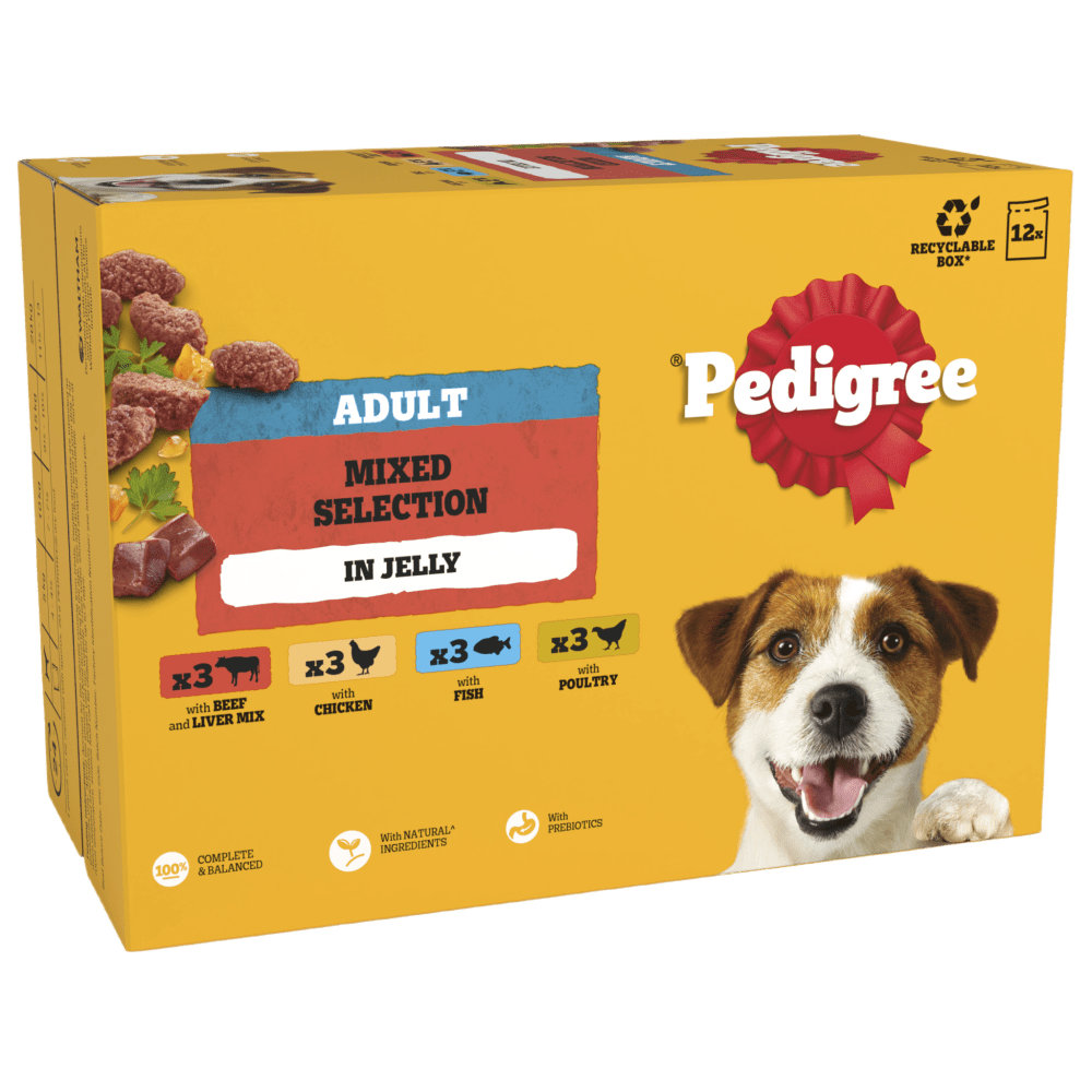 Adult Wet Dog Food Mixed Selection In Jelly Pouch