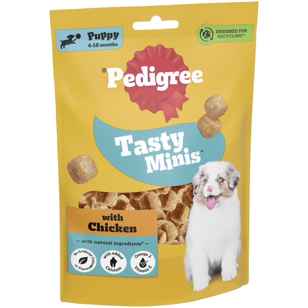 TASTY MINIS Puppy Treats Chewy Cubes with Chicken
