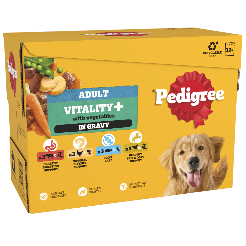 VITALITY+  Adult Wet Dog Food Selection in Gravy Pouch