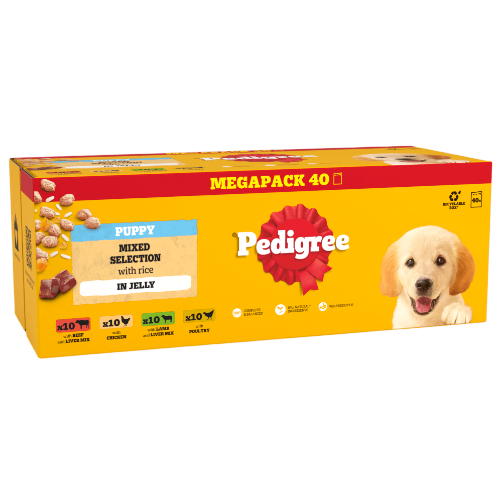 Junior Puppy Wet Dog Food Mixed Selection in Jelly Pouch