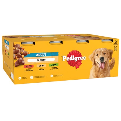 Adult Wet Dog Food Mixed Selection in Jelly Can
