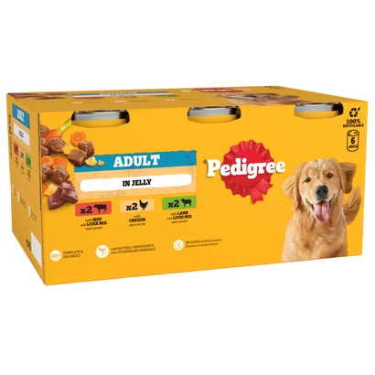 Adult Wet Dog Food Mixed Selection in Jelly Can