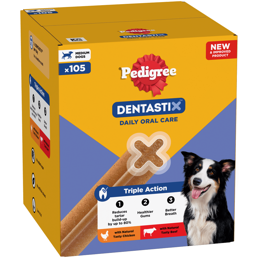 Pedigree Dentastix Daily Oral Care for medium dogs, 105 stick box